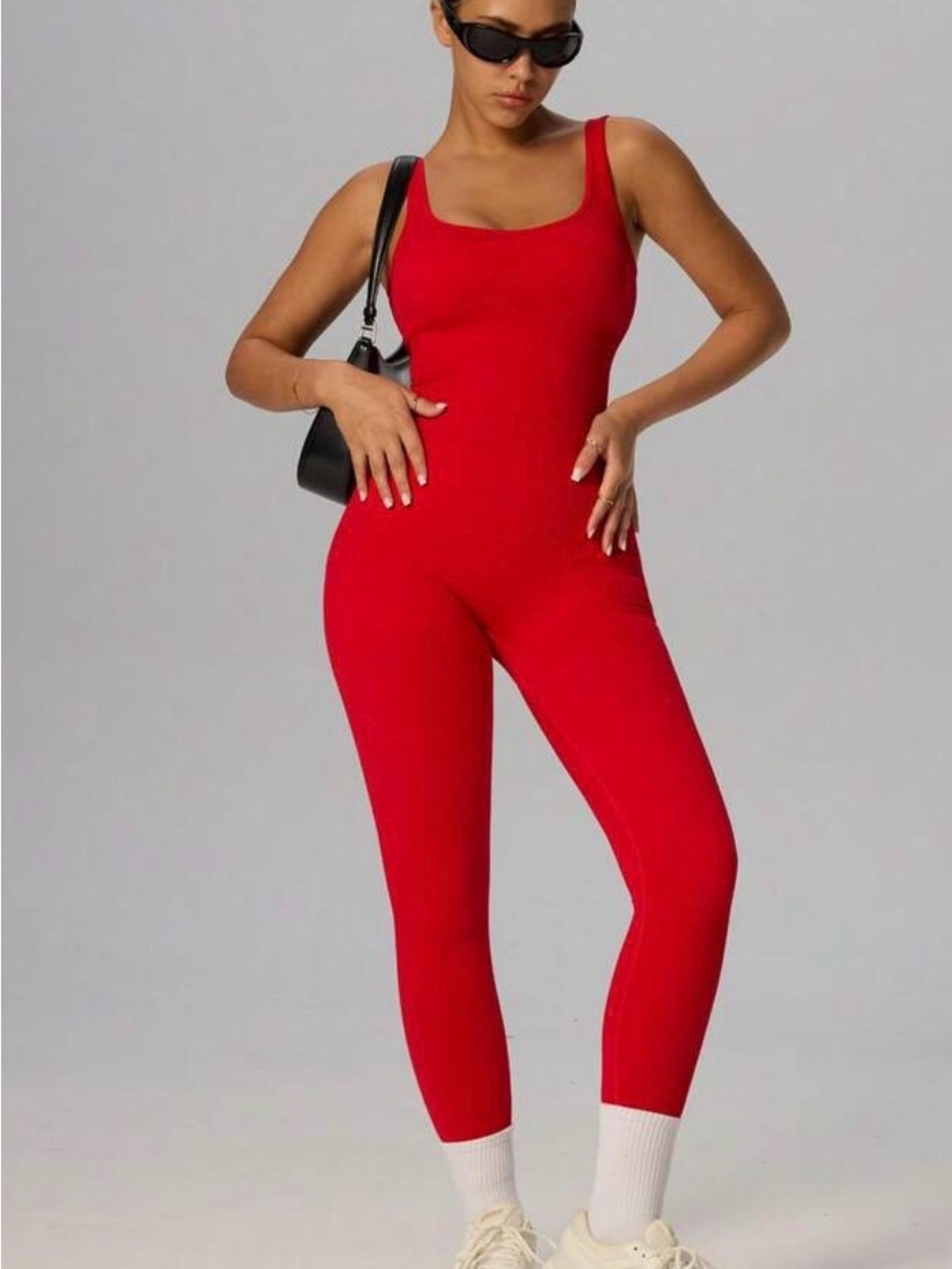 All in Motion Red Women’s Scoop Neck Jumpsuit